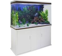 Aquarium - 300 Litres - Graviers Blanc - Meuble Blanc