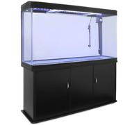 Aquarium 300 Litres - MonsterShop - Verre courbé - Filtre intégré - Meuble noir