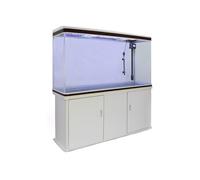 Aquarium - MonsterShop - 300 Litres - Blanc - Rectangulaire - Meuble de Support Blanc