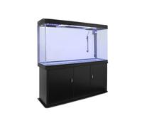 Aquarium 300 Litres - MonsterShop - Verre courbé - Filtre intégré - Meuble noir