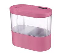 Aquarium à Circulation Automatique, Kit De DéMarrage avec éClairage LED, Cordon d'alimentation U+B, Pompe à Eau Et Filtre en Coton, Adapté Aux Poissons Tropicaux, Guppys-Pink
