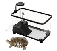 Aquarium à tortue aquatique Enclos Habitat Transparent avec Plateforme de