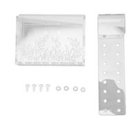 Aquarium Aquaric Aquatic Planter Transparent Acrylique Fish Taping suspendu les plantes à eau Plancheur avec crochet et trous pour décoration de cuve à pêche (Grand crochet)