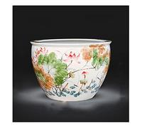Aquarium Aquarium Céramique Poisson Rouge Bol Salon Poisson Culture Réservoir Jardin Lotus Réservoir Tortue Grand Réservoir d'eau Aquarium Kits De Démarrage Décoration D'aquarium(C,63cm)