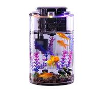 Aquarium Aquarium cylindrique de Bureau en Verre Transparent, for Les Personnes paresseuses, sans Changement d'eau, réservoir de Poisson Rouge écologique Bocal Poisson