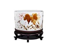 Aquarium Aquarium en céramique intérieur et extérieur Réservoir d'alimentation for tortues en céramique chinoise Jardin Terrasse Aquarium décoratif Salon Décoration de bureau décorative Bac à Poisson(