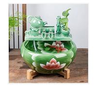 Aquarium Aquarium Fish Tank Céramique Goldfish Bowl Accueil Circulation Flow Fontaine d'eau Salon Bureau Bureau Fish Culture Bowl Fish Tank Décorations (B 41CM)