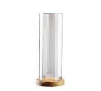 Aquarium Aquarium Micro Paysage réservoir de Poisson en Verre Droit avec Base en Bois Bouteille en Verre Ronde Petite Bouteille Bouteille ornementale Bac à Poisson