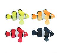 Aquarium Artificielle Poisson, 4 Pcs Lumineux Flottant Poissons Tropicaux Silicone Fluorescent Clown Ornement sous-Marin Paysage Décor