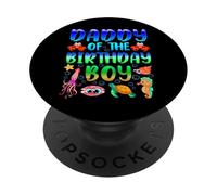 Aquarium avec Inscription « Daddy of The Birthday Boy » PopSockets PopGrip Adhésif