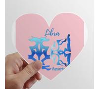 Aquarium Balance Les Autocollants d'ordinateur ou de Bagage avec la Forme de cÅ“ur