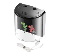 Aquarium Betta - Construction compacte en acrylique transparent, pompe à eau incluse, vue claire haute définition | Aquarium miniature pour habitat de crevettes de bureau, enclos de singes de mer de c
