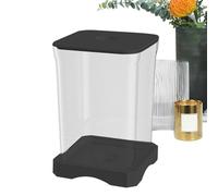 Aquarium Betta - Mini Bac Rectangulaire Bureau Avec Orifice Alimentation | Petit Aquarium Acrylique Avec Lumière Intégrée | Bac Décoratif Bureau Pour Combattant | Inclut Lumière D'Ambiance Perles