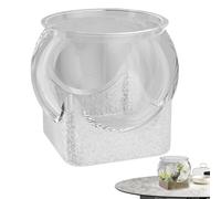 Aquarium Betta Tank transparent - bol à poisson en verre rond, petit habitat d'eau | Affichage pour animaux de compagnie de bureau, accent de maison décoratif, espace de vie sûr pour les créatures aqu