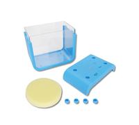 Aquarium Betta Transparent - Mini Aquarium 1L, éclairage LED Multicolore Automatique, Lampe de Nuit Douce, Facile à alimenter par Le Dessus, décoration Maison & Bureau