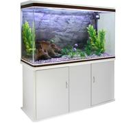 Aquarium tropical avec meuble blanc et équipement complet 4ft 300 litres Blanc G