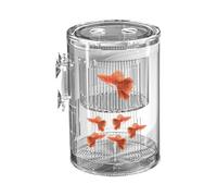 Aquarium Breeder Box - Séparateur acrylique transparent à ventouse Hatchery | 11,9 x 8,9 x 8,9 cm, kit d'élevage de poissons, séparateur pour isolation et acclimatation, boîte de maternelle pour