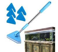 Aquarium Brush - Scrubber Aquarium Scrubber for Glass,Long Handle Cleaning Tool Scraper for Terrarium Home Conform Seamlessly to Tank Walls and Corners, This Scrubber's Rotating Head ProvidePond
