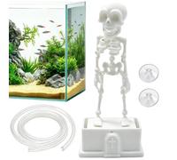 Aquarium Bubbler Decor - Dancing Skeleton Ornament, Fish Tank Aerator