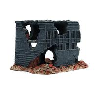 Aquarium Cave Decor, Fish Tank Decorative, 7.28x5.91in Realistic Aquatic Life House Crafts, Reptile Habitat Accessories Ornament, Safe Natural-Looking Hideaway for Shrimp, and Reptiles