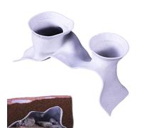 Aquarium Cave, Decorative Underground Tunnel, Underwater Viewing Tube Habitat, Curved Cave, Hermit Crab Hide, Sturdy Material, Ideal for Small Aquatic Creatures, White Color