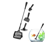 Aquarium Cleaning Tools, Fish Tank Brush, ABS Adjustable Handle, Reusable Algae Scraper, Sponge Pad & Net Brush, For Terrariums, Planted Tanks, Paludariums,150/200 g