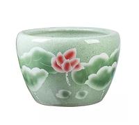 Aquarium Cour Jardin Grand Aquarium Lotus nénuphar Pot en céramique réservoir Bassin de Poisson Rouge intérieur Aquarium décoration Décoration D'aquarium(53cm)