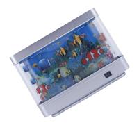 Aquarium de bébé virtuel veilleuse LED décoration d'aquarium lampe de dessin animé légère avec décoration de poissons