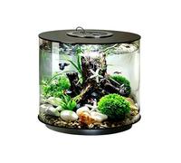 Aquarium De Bureau En Acrylique, Petit Aquarium Cylindrique Doté D'un Éclairage LED Tricolore Et D'un Système De Filtration, Incluant Un Kit De Micro-paysage À Assembler Soi-même(Multi-colored-C)