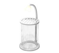 Aquarium De Bureau - Mini Aquarium avec Veilleuse, Bol Transparent, Alimentation Enfichable + Module D'éclairage LED, Corps en Acrylique Transparent, Finition Lisse - pour Décoration De Bureau Et