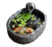 Aquarium de Combat écologique Ancien, Aquarium de Bureau en céramique, Motif Feuille de Lotus, Facile à Nettoyer et résistant à l'usure, adapté à la Pisciculture et à l'élevage de Tortues.