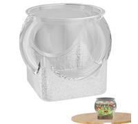 Aquarium de pêche Ronde - Aquarium résistant à l' Transparent | Effacer Un Micro-Paysage Container | Small Turtle Betta Tank pour R Betta Fish Turtle, Décoration de la Maison, pièce maîtresse en