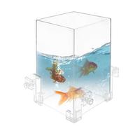 Aquarium de poissons, réservoirs de poissons à pression négative avec 3 boutons-pression 4 pièces/ensemble réservoirs en acrylique réservoir remplissage automatique d'eau d'aquarium clair réservoi