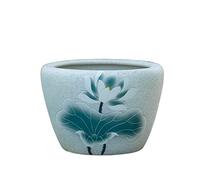 Aquarium de style rétro - Grand réservoir d'eau - Cour - Aquarium de culture de poissons - Balcon - Aquarium de lotus d'extérieur en céramique - Aquarium en verre (B, 73 cm)