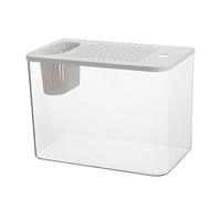 Aquarium de table transparent pour tortues - Petit aquarium, réservoir compact, décoration d'aménagement paysager pour petits poissons, reproduction de tortues