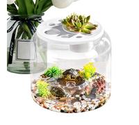Aquarium De Tortue Transparente - Structure Visuelle De La Paroi Claire, Couvercle De Sécurité Pratique | Environnement De Vie Confortable Pour Les Tortues Terrestres, Utilisation Polyvalente Pour L'a