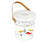 Aquarium De Voyage - Mini Aquarium en PC Transparent avec Batterie Rechargeable De 2000 MAh | Bol À Poisson Portable | Lumière Silencieuse À Circulation D'oxygène pour, Intérieur, Extérieur