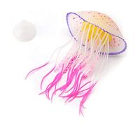 Aquarium Décoration Méduse Artificielle Silicone Non Toxique pour Réservoir De Poissons Décoration Aquatique Réaliste Simulation Animaux Marin pour Ta