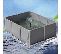 Aquarium d'extérieur pour piscine - Réservoir de rétention temporaire pour poissons d'eau salée, aquarium de pisciculture avec vanne de vidange et support en métal, étangs hors sol