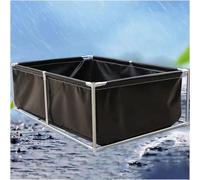 Aquarium d'extérieur pour piscine - Réservoir de rétention temporaire pour poissons d'eau salée, aquarium de pisciculture avec vanne de vidange et support en métal, étangs hors sol