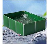 Aquarium d'extérieur pour piscine - Réservoir de rétention temporaire pour poissons d'eau salée, aquarium de pisciculture avec vanne de vidange et support en métal, étangs hors sol