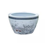 Aquarium d'intérieur en céramique pour salon, chambre à coucher, décoration de jardin, nénuphar, bassin d'eau en verre (42 cm)