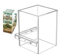 Aquarium en acrylique transparent avec pression négative de 13 x 13 x 16 cm, design suspendu sous vide inversé, écran | Augmenter l'espace pour nager des poissons, maison, bureau, écriture