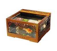 Aquarium en acrylique transparent - Style vintage chinois - Amovible - Écologique - Décoration d'intérieur ou de bureau
