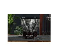 Aquarium en céramique de style chinois - Cour - Aquarium pour tortue - Salon - Balcon - Bureau - Feng Shui - Aquarium en verre - B - 75 cm