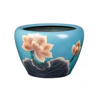 Aquarium en céramique peinte pour pisciculture, balcon, nénuphar, cour extérieure, aquarium en céramique (41 cm)