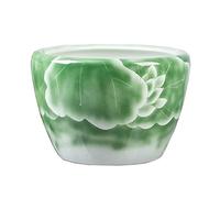 Aquarium en céramique pour lotus et nénuphar - Grand réservoir d'eau pour salon, balcon, cour, aquarium en verre (42 cm)
