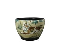 Aquarium en céramique pour poissons rouges, lotus, culture, salon, tortue, kit de démarrage en verre (52 cm)