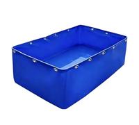 Aquarium En Toile, Étang À Poissons Hors Sol, Étang Extérieur En Toile PVC Avec Valve De Vidange - Réservoir De Stockage D'eau Temporaire Pour Carpes Koï, Tortues Et Poissons (bleu)(3x1x0.8m)