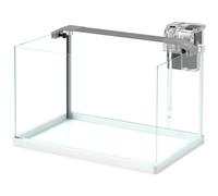Aquarium En Verre 20l - Éclairage Led, Pompe À Filtre - Blanc